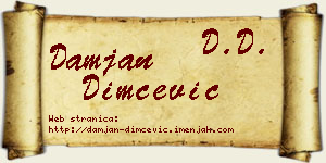 Damjan Dimčević vizit kartica